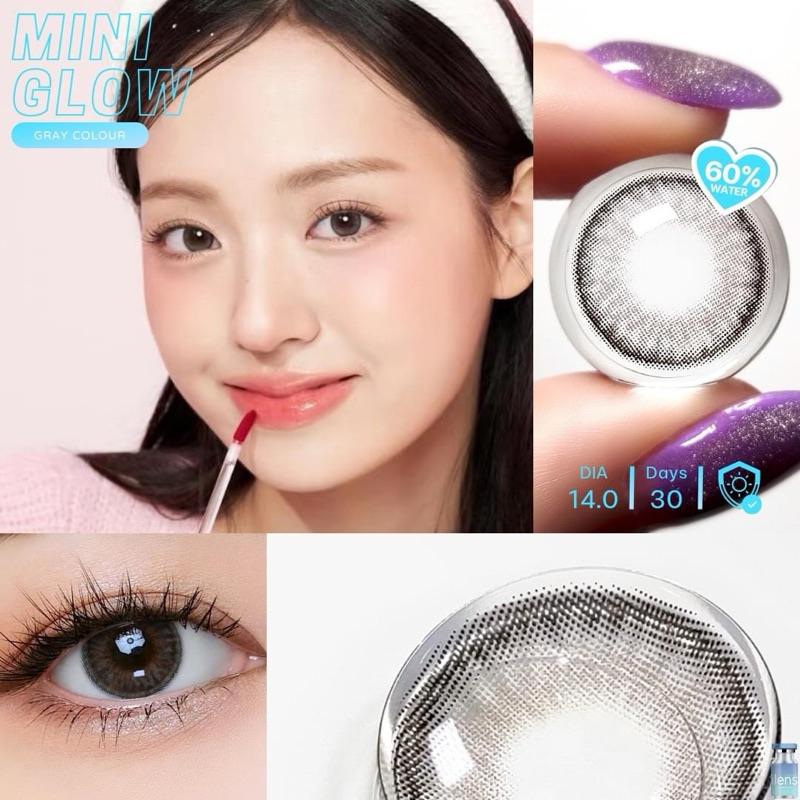คอนแทคเลนส์ ilens MINI GLOW GRAY 🤍💙สีเทา สดใสน่ารัก