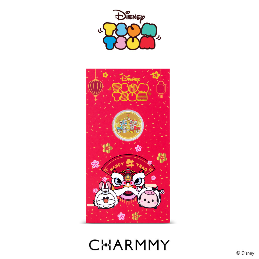 NGG CHARMMY Disney 999 Gold Sheet Tsum Tsum Zodiac Red Packet แผ่นทองคำแท้ 99.9% ลิขสิทธิ์ Disney