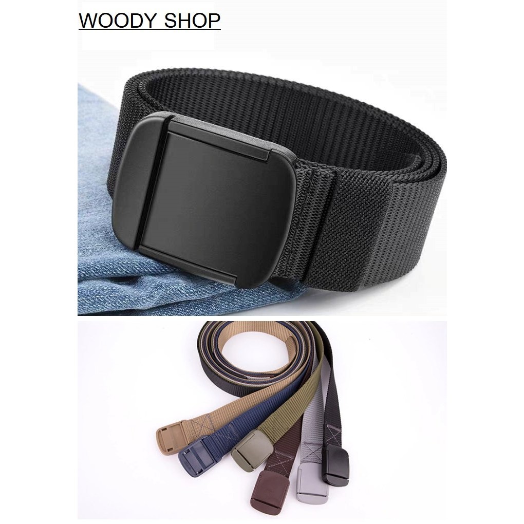 เข็มขัด สไตล์ทหาร ลำลอง หัวพลาสติกสายไนล่อน AU NYLON BELT ยาว120cm เอว27-46 มีของพร้อมส่ง