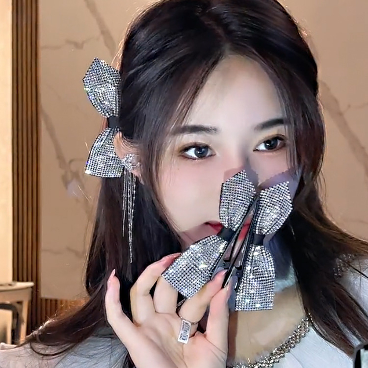 โบว์ติดผม2ข้าง กิ๊บติดผมโบว์ กิ๊ฟจีซู กิ๊บโบว์จีซูA set of two bow hairpins women cute hair clip