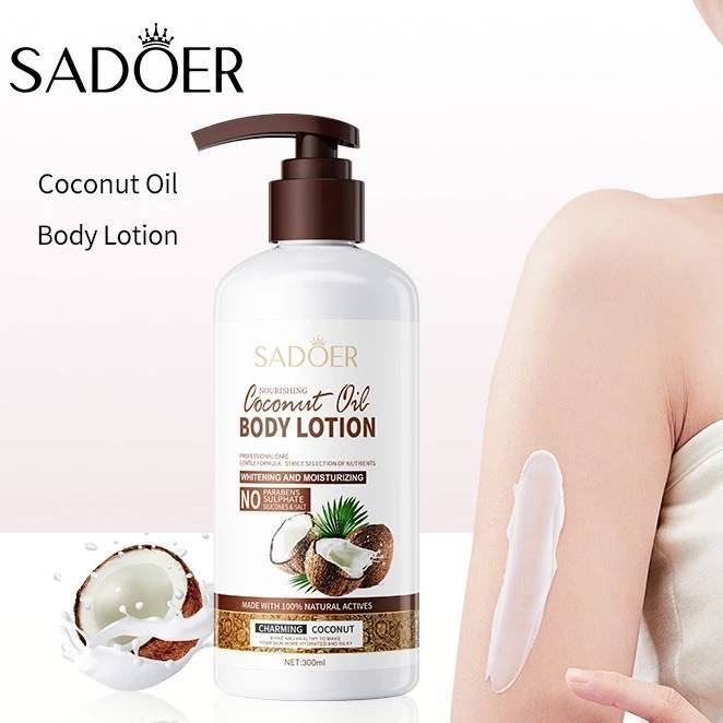 SADOER Coconut Oil NURNING BODY LOTION โลชั่น มะพร้าว บำรุงผิว ชุ่มชื้น 300ml.