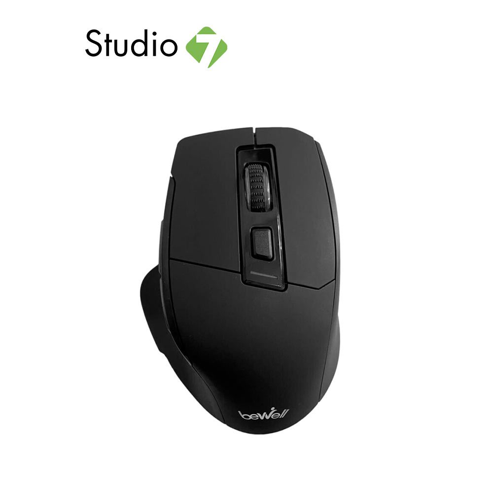 เมาส์ไร้สายกึ่งแนวตั้งเพื่อสุขภาพ Bewell Wireless Semi-Vertical Ergonomic Mouse (EC-06) Black By Stu