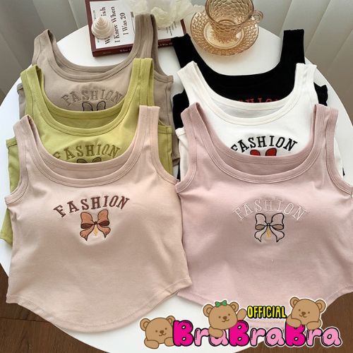 [ส่งจากไทย] 𝑩𝒓𝒂𝑩𝒓𝒂𝑩𝒓𝒂 #bra-249 เสื้อกล้าม มีอฟงน้ำ ลายโบว์ Fashion