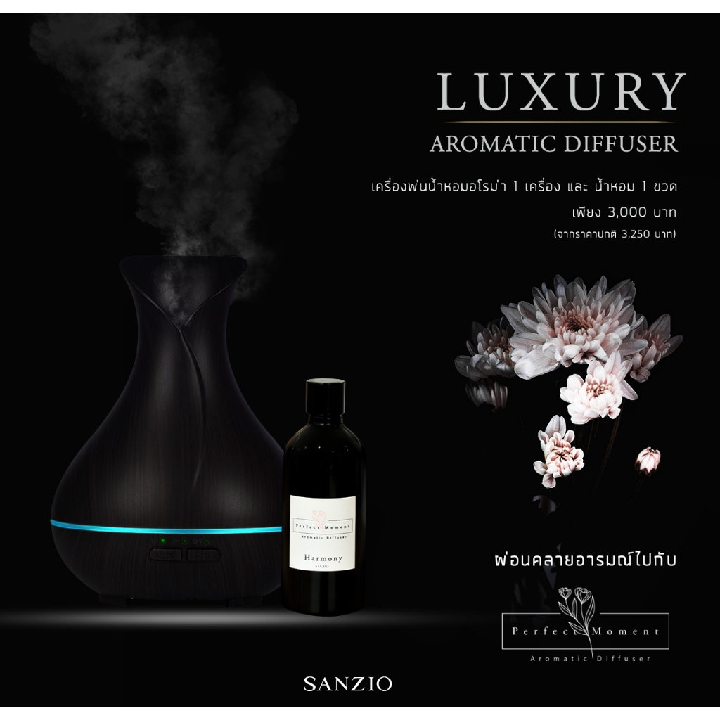 SANZIO ROOM FRAGRANCE แซนซิโอ้น้ำหอมอโรม่า สำหรับเครื่องพ่น เปลี่ยนพื้นที่ของคุณให้เป็นพื้นที่ผ่อนคลาย กลิ่นหอม