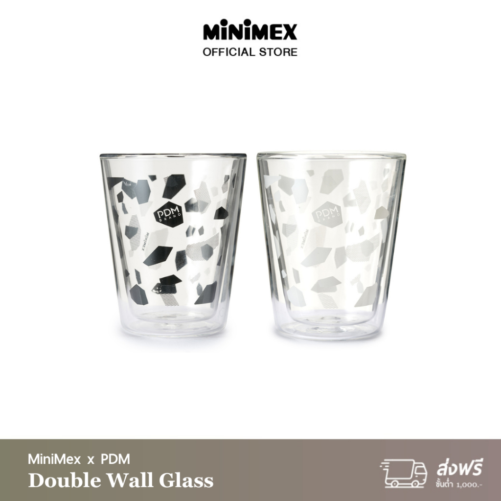 MiniMex x PDM แก้ว Double Wall Glass รุ่น MDG250-PDM