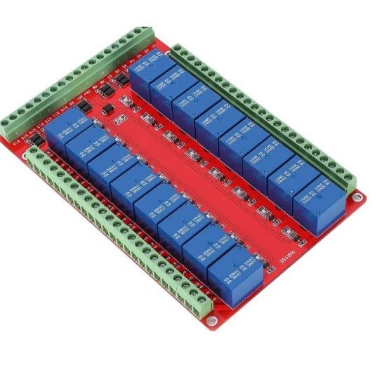 16 Channel Relay Shield Module RM16LS   24V for Raspberry Pi Pcduino Development Board DIY Kit RC Electronic Toy