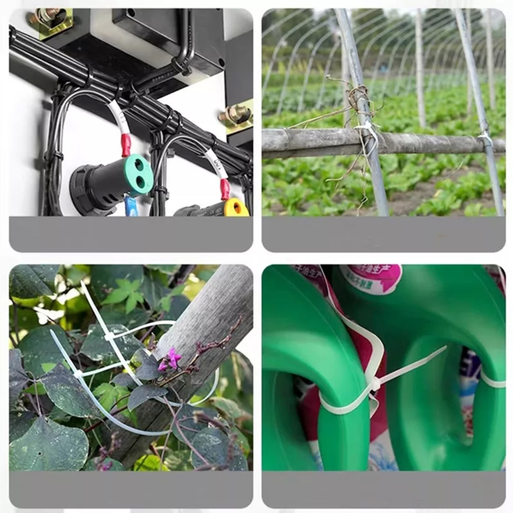 เคเบิ้ลไทร์ สีขาว / สีดำ 4 นิ้ว / 6 นิ้ว / 8 นิ้ว / 10 นิ้ว / 12 นิ้ว / 14 นิ้ว ห่อละ100เส้น - รูปที่ 5