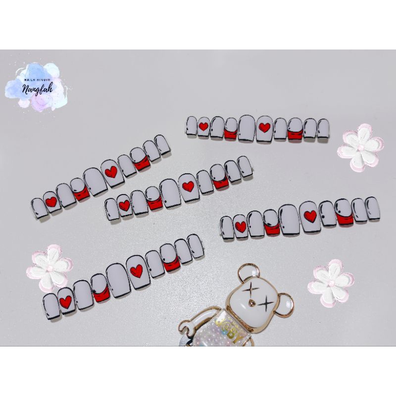 💭โปร 49 บาท🎠 เล็บเจลแท้สำเร็จรูป งานแมตช์ ฟรีกาว+ตะไบ💭🍭