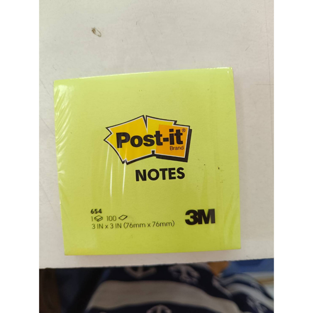 กระดาษโน้ตมีกาว Post it โพสต์-อิท กระดาษโน๊ต 3M 3x3 นิ้ว (90แผ่น) Post it 3เอ็ม