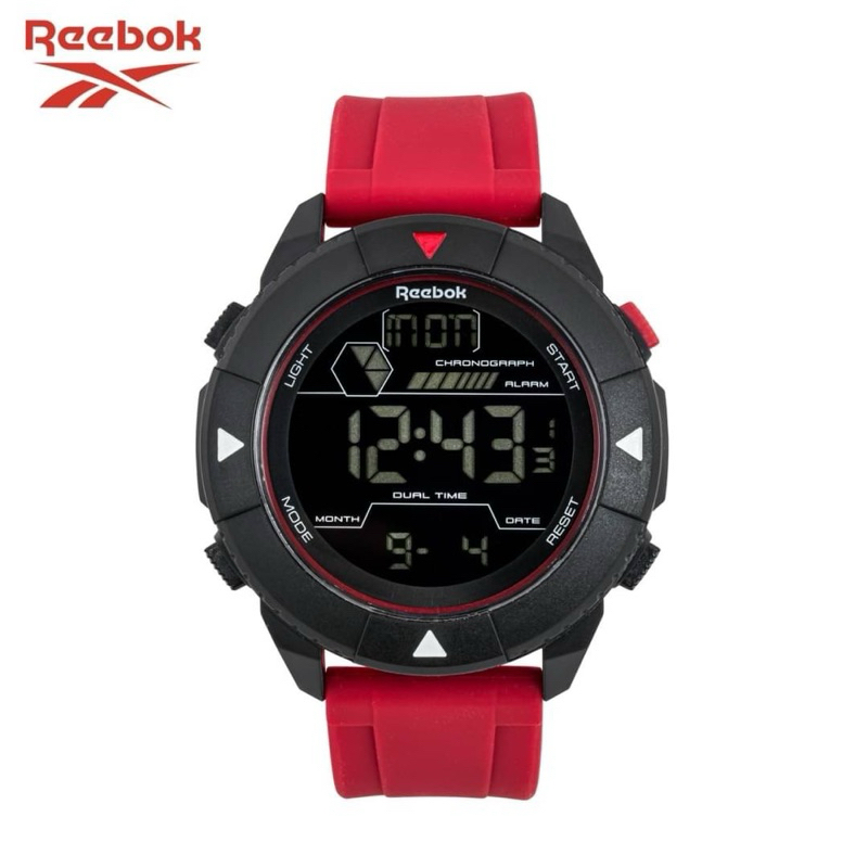 นาฬิกา Reebok watch  ✔️หน้าปัดสีดำ 50 มม.  สายสีแดง ประกันศูนย์ 1 ปี