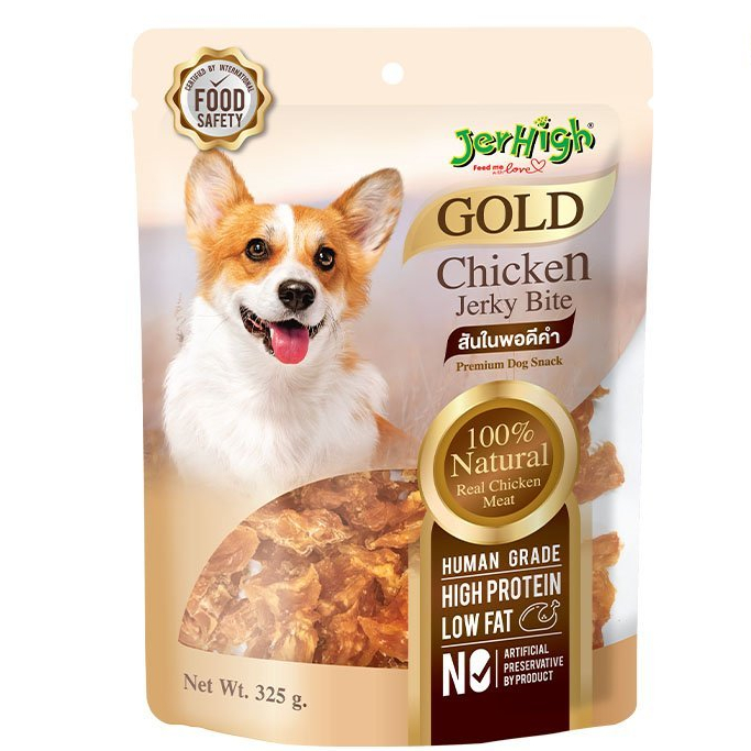 สุดคุ้มทั้งลด ทั้งแถม [โปร 1 แถม ขนม 1 ซอง50-60กรัมคละรส]JerHigh Gold Premium DogSnacks200-325g(K-sy) รูปที่ 4