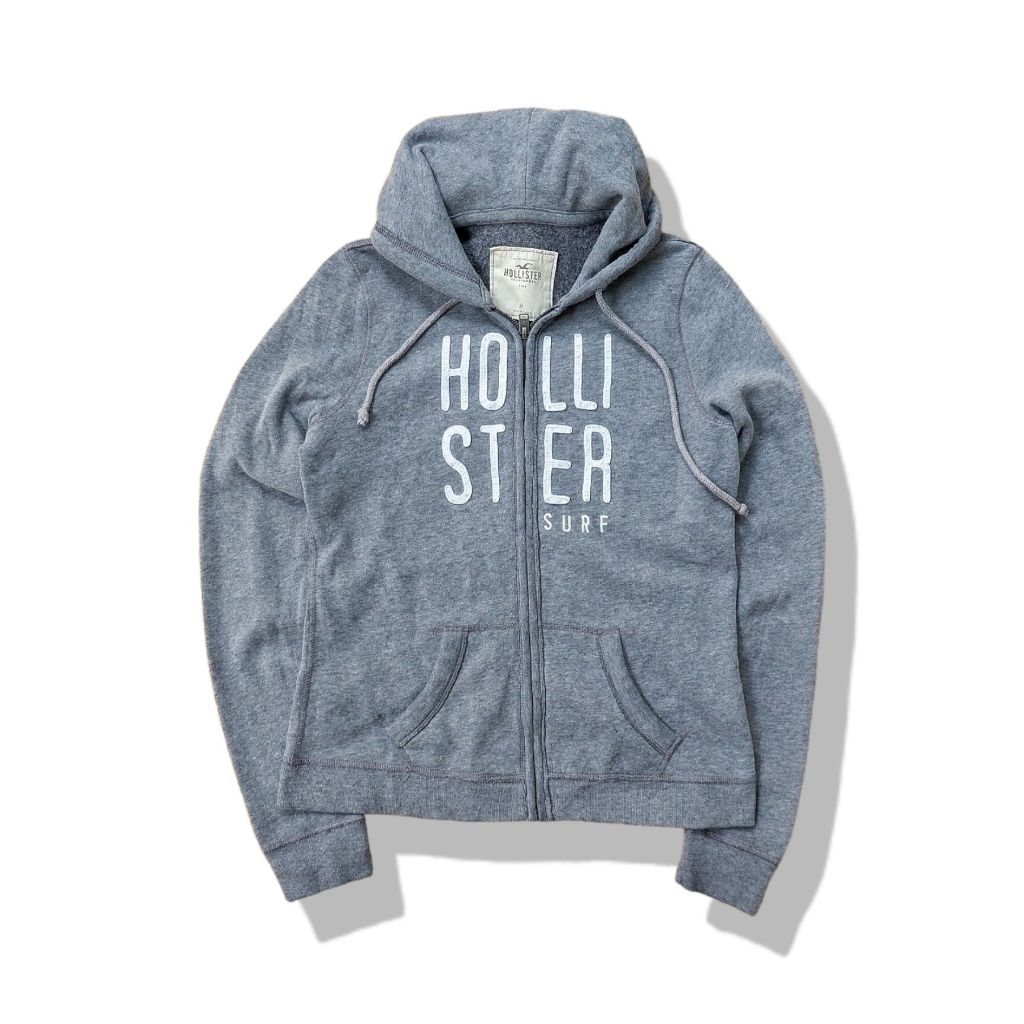 Hollister Surf Grey Hooded Jacket รอบอก 40”