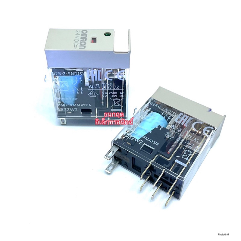 ของแท้ Omron G2R-2-SND(S) DC24V 8 ขา มีไฟ ของใหม่ พร้อมส่ง ✅️