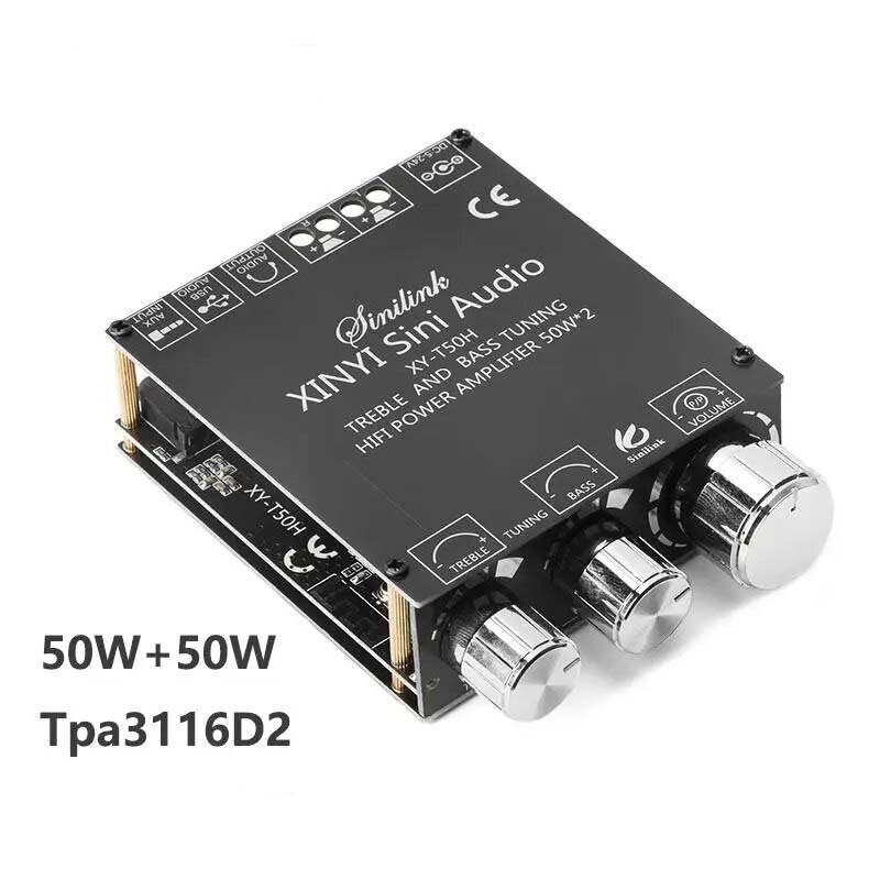 XY-T50H บอร์ดโมดูลขยายเสียงสเตอริโอดิจิทัล TPA3116D2 50W+50W Bluetooth 5.0