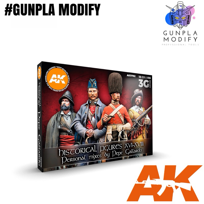 AK INTERACTIVE 3G ชุดสี Historical Figures XVI-XVII by Pepe Gallardo AK11762
