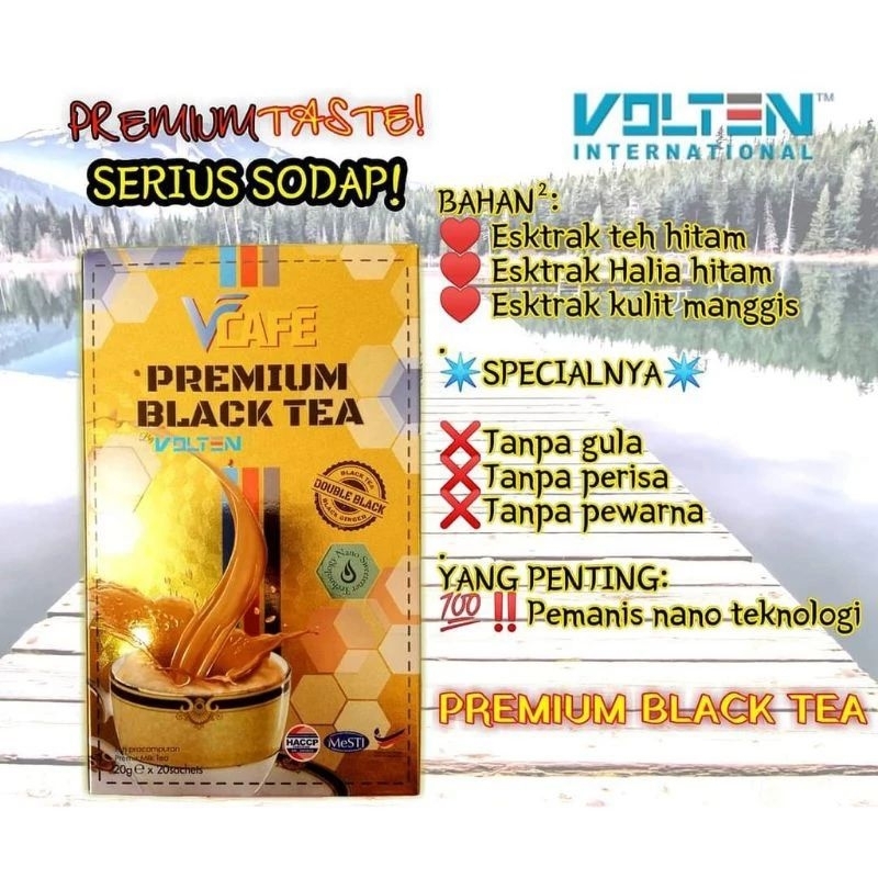 2 Box Volten Premium Black Tea Ginger Drink