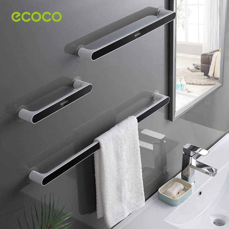 [พร้อมส่ง]Ecoco ราวแขวนผ้าในห้องน้ำ ราวแขวนผ้าติดผนัง ไม่ต้องเจาะ ติดผนัง ที่แขวนผ้า