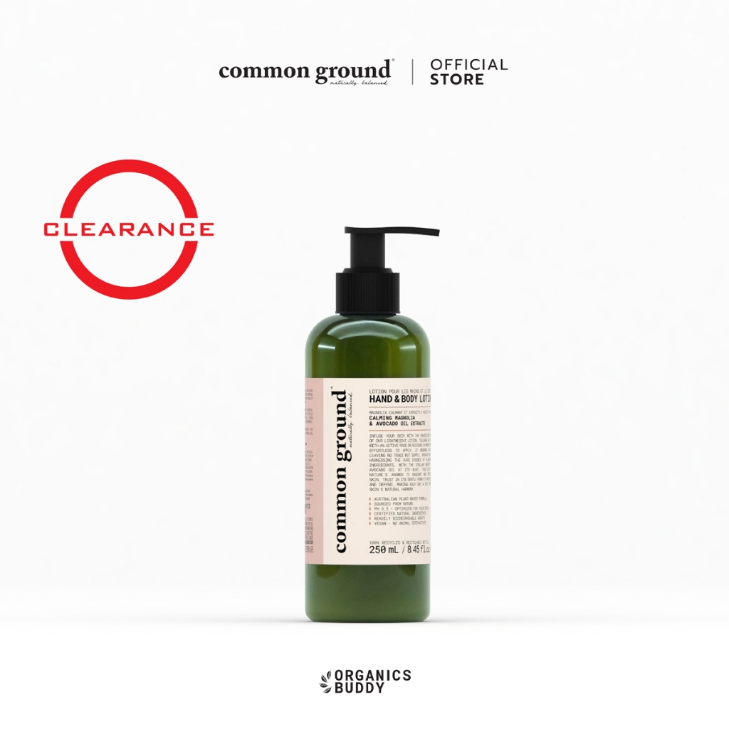 [Clearance/สินค้าตกค้างสต็อกจำนวนจำกัด] Common Ground Hand and Body Lotion 250ml โลชั่นทามือและตัว ซึมซับเร็ว