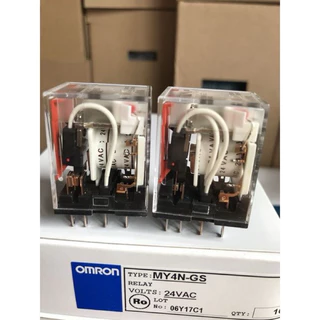 รีเลย์ ของแท้ใหม่ MY2N-GS MY4N-GS 12VDC 24VDC 220vac ราคาต่อตัว