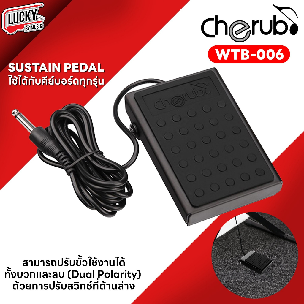 (มีประกัน✅) ฟุตสวิทช์คีย์บอร์ด WTB-006 Pedal / Musedo รุ่น TB-004  ใช้กับคีย์บอร์ด/เปียโนไฟฟ้าได้ sustain foot switch