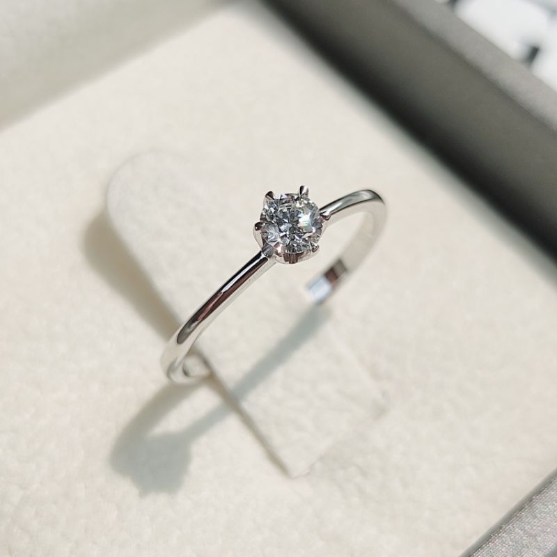 65Carat - แหวนเพชรน้ำ100 พร้อมใบเซอร์Gia 3EX none เพชร 0.18กะรัต