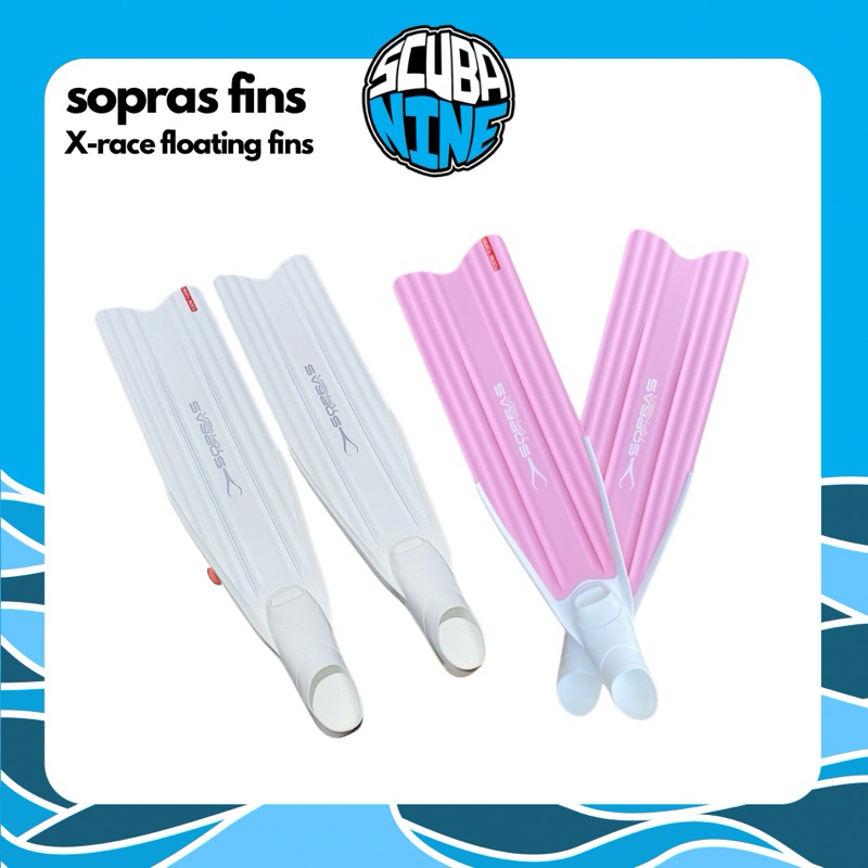 ฟินดำน้ำฟรีไดฟ์ ยี่ห้อ sopras รุ่น x-race floating freediving fins