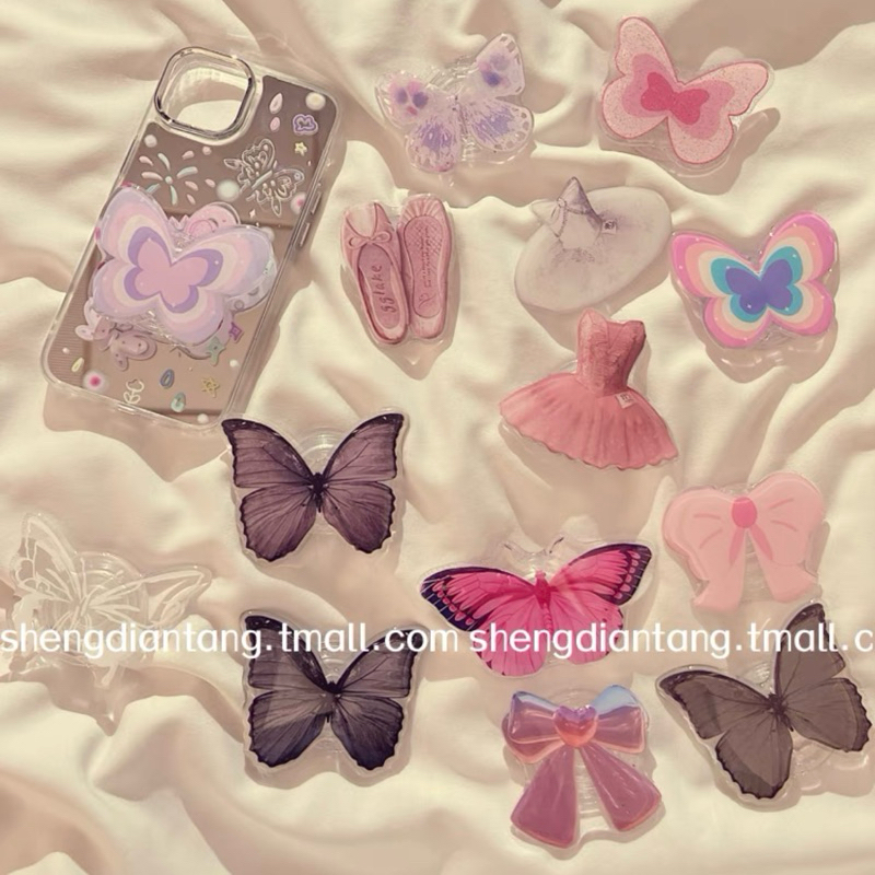 Supercase Butterfly Griptok ที่ติดมือถือ กริ๊บท็อก ลายผีเสื้อ ไอริง
