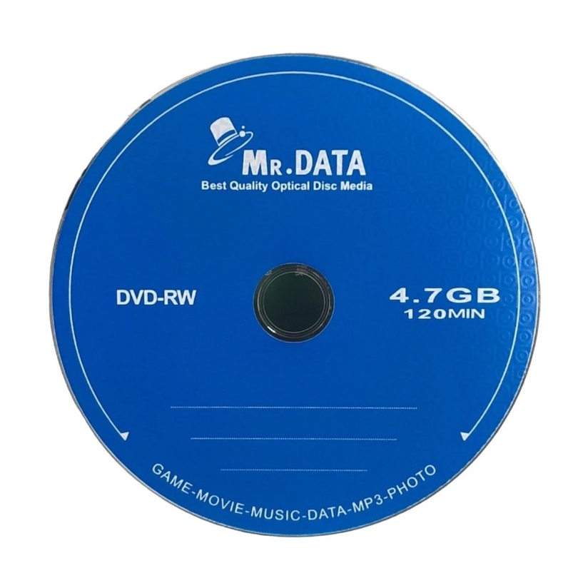 DVD-RW MR.DATA Rewritable 4.7GB 4X Blank DVD (10Pcs.)