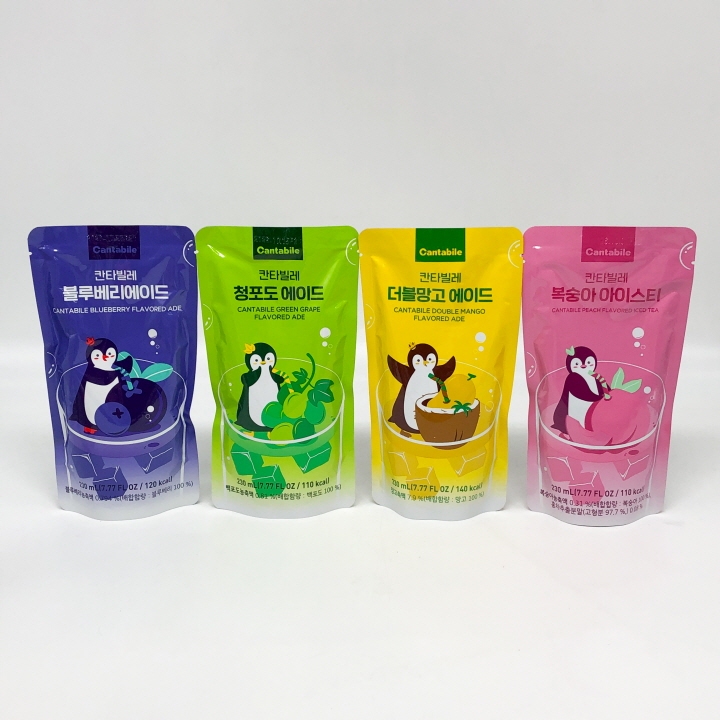 สำเร็จรูปพร้อมดื่ม น้ำถุงเกาหลี 230ML รสบลูเบอร์รี่ พีช องุ่น น้ำผลไม้ซองเกาหลี 칸타빌레 ราคา ถูกที่สุด ดีลบีเคเค แกลเลอรีภาพที่ 6