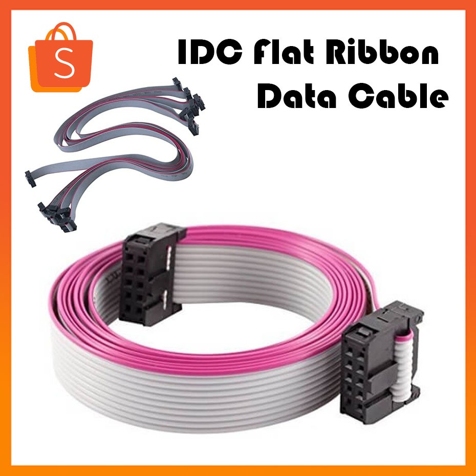 สาย IDC Flat Ribbon Data Cable 10 Pin for 3D Printer 2004/12864 LCD สายแพร ยาว 70cm