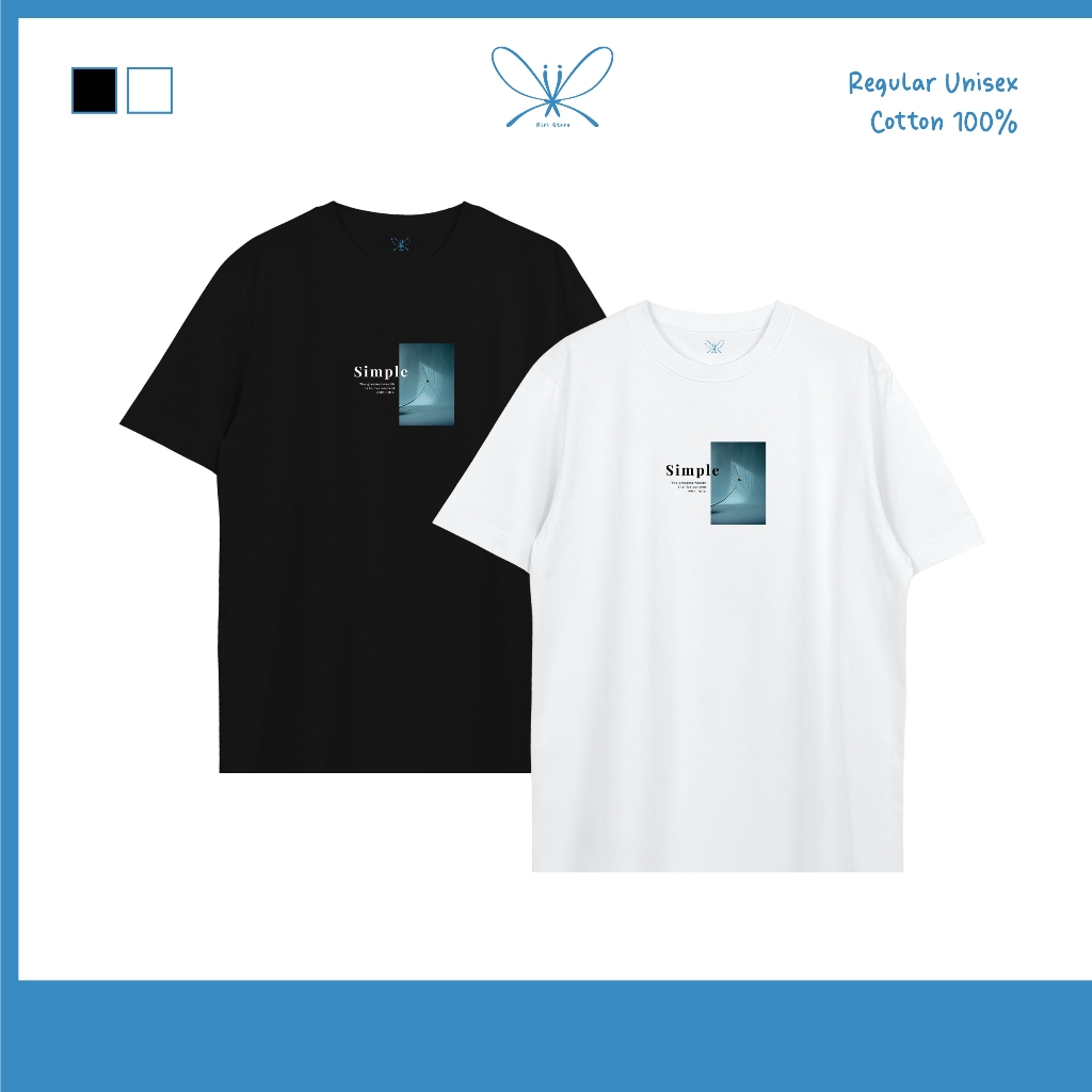 Simple เสื้อยืด Minimal T-shirt Regular Unisex Cotton100%