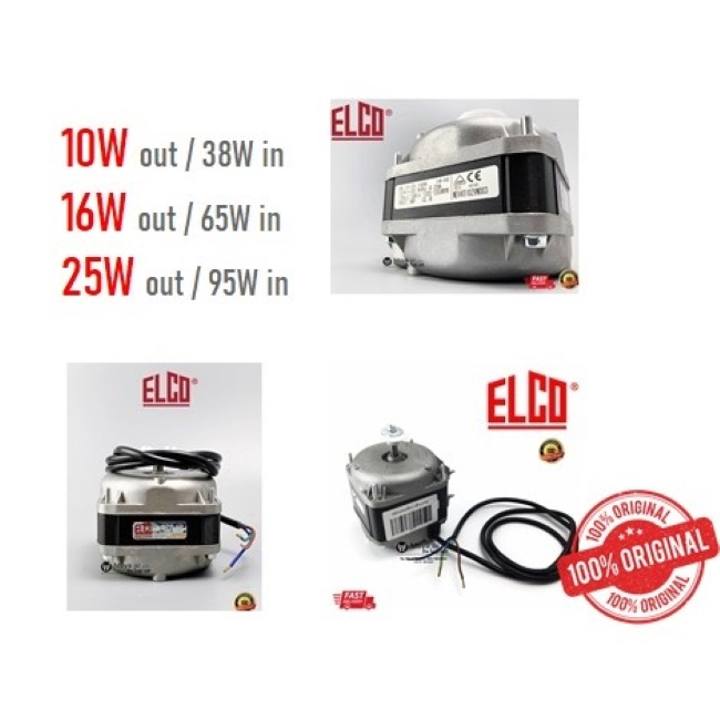 *ตัวจริง ส่งไว* มอเตอร์ตู้แช่ 10W , 16W , 25W มอเตอร์ตู้เย็น ยี่ห้อ ELCO มอเตอร์พัดลมคอล์ยร้อน ,มอเต