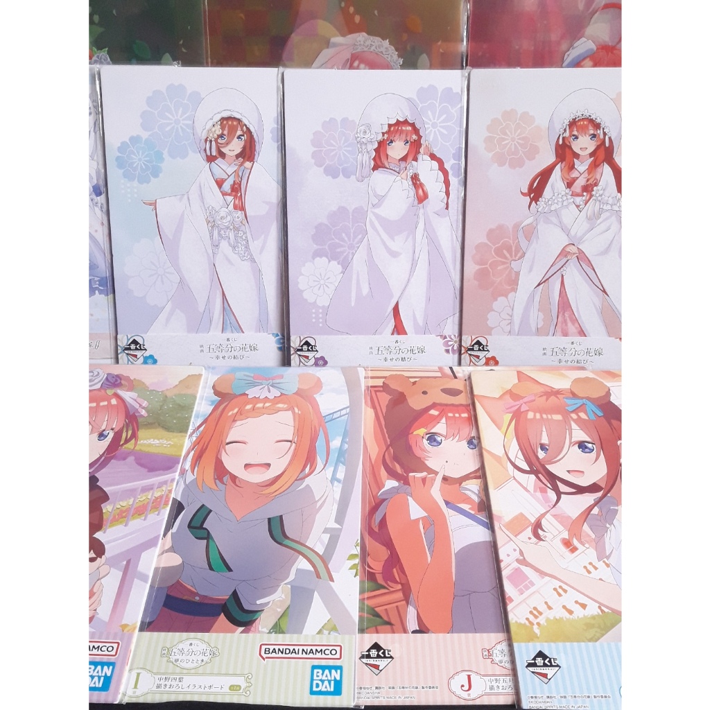 งานจับรางวัลichiban kuji รูปภาพ ชิกิชิ พวงกุญแจเข็มกัดอนิเมะแท้Bandaiเจ้าสาวผมเป็นแฝดห้า5-Toubun no Hanayome