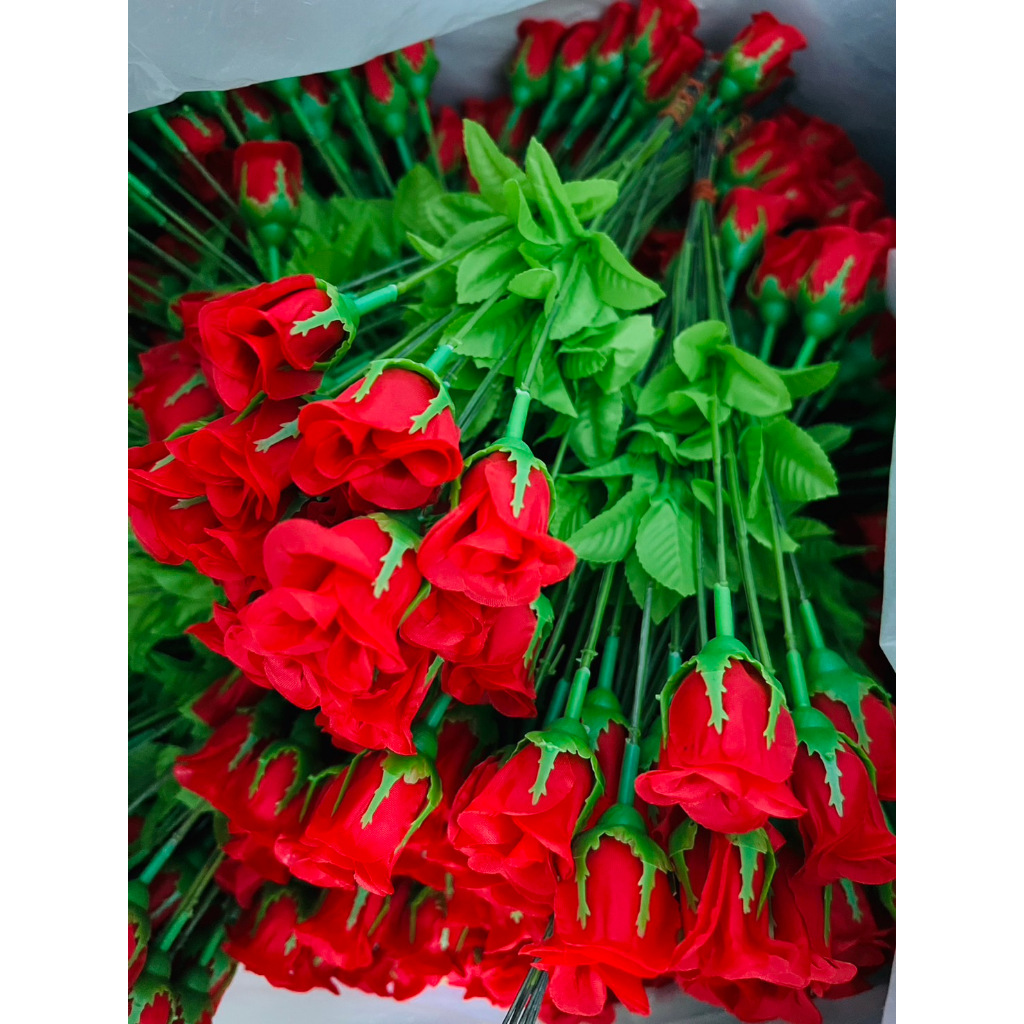 กุหลาบวา พร้อมส่ง ไม่ห่อช่อ 1โหล12ดอก ดอกกุหลาบวาเลนไทน์ ช่อดอกกุหลาบก้านเดี่ยว
