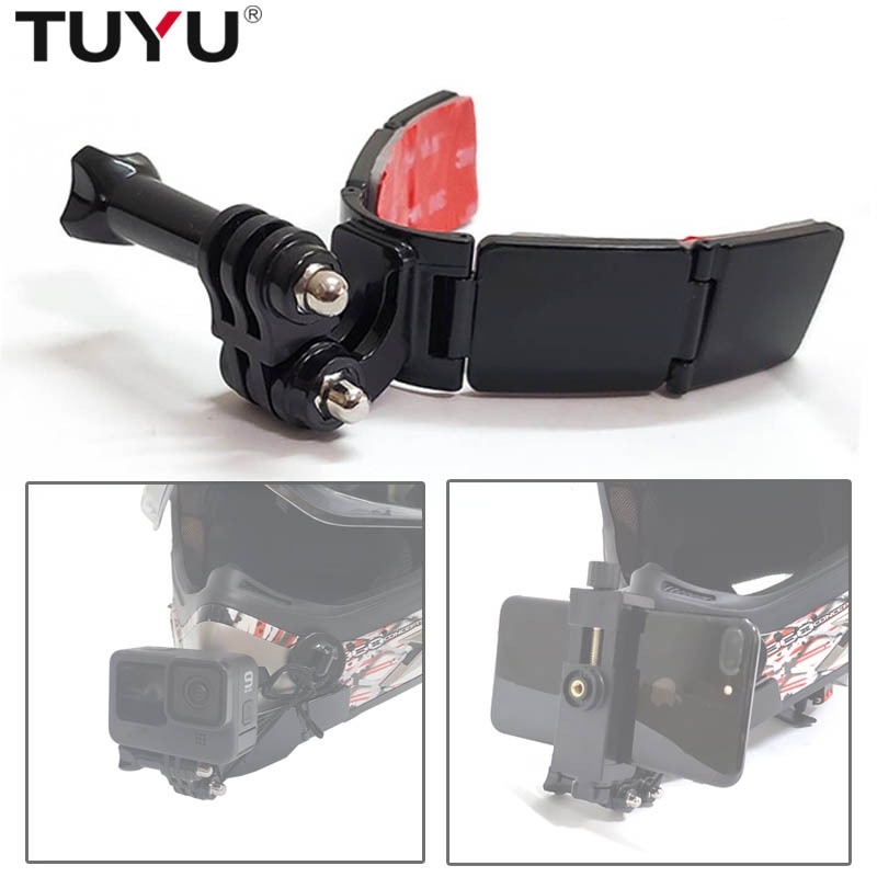 【พร้อมส่ง】TUYU 3M ติดหมวกกันน๊อค Action Camera มือถือ รุ่นติดหมวก V shape คางแหลม helmet mount