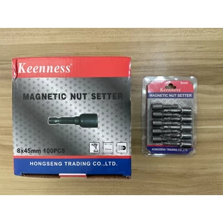 ดอกไขควงลมบล็อก ดอกไขควงลูกบล็อก ดอกบล็อกลมหัวแม่เหล็ก บล็อคน็อต Keenness 8x45 mm ***(แพ๊ค 10อัน)***