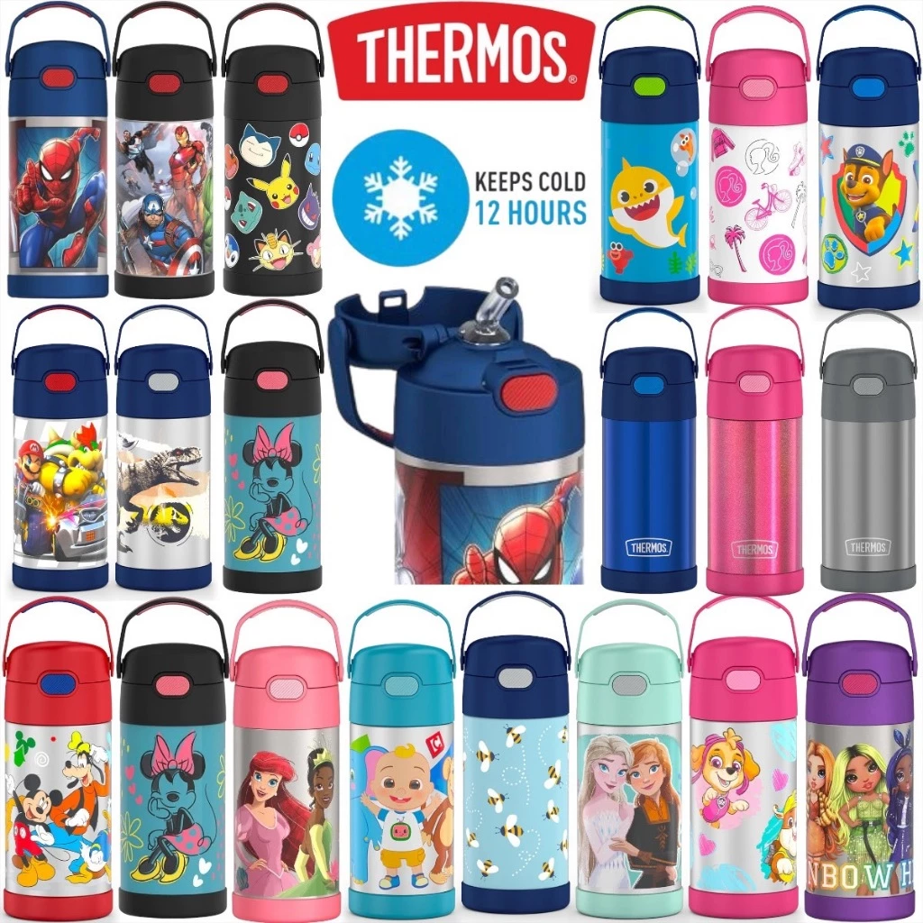 ของแท้🇺🇸 ลายใหม่ 2026💢กระติกน้ำ Thermos Funtainer ขนาดบรรจุ 12 OZ [355ML] กระติกน้ำสูญญากาศ เก็บร้อน เย็น ได้ 12 ชั่วโมง