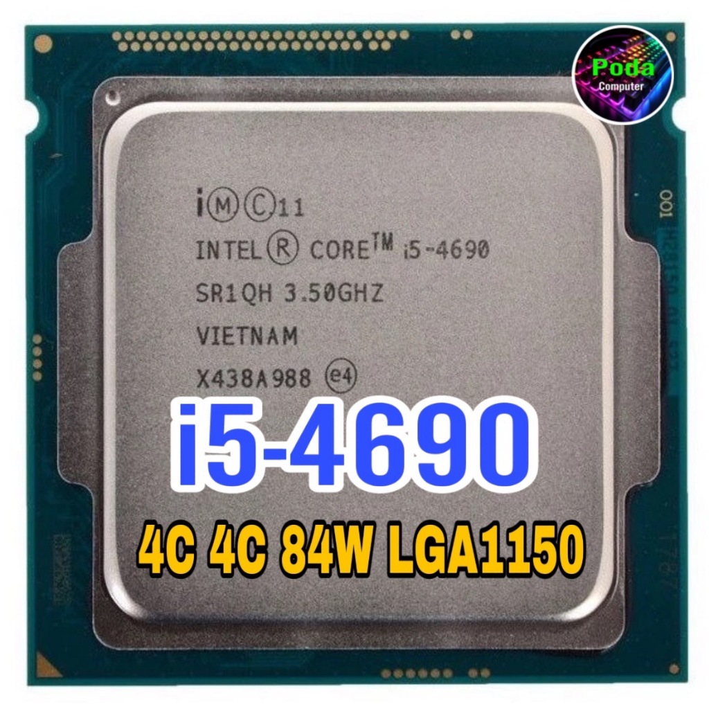 ซีพียู CPU Intel Core i5-4690 4คอ 4เทรด 84W LGA 1150 ฟรีซิลิโคน1ซอง i5 4690