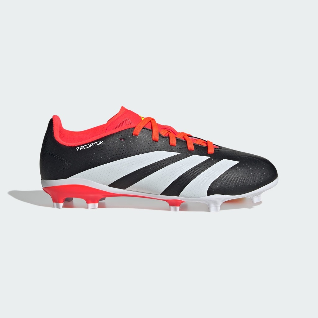 Adidas รองเท้าฟุตบอลเด็ก / สตั๊ด Kids Predator 24 League FG | Core Black/Cloud White/Solar Red ( IG7748 )