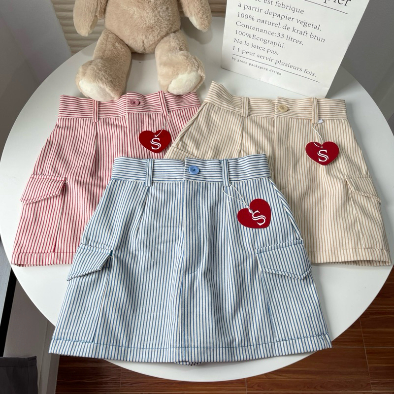 Ivy Jeans กระโปรงยีนส์ลายริ้ว
