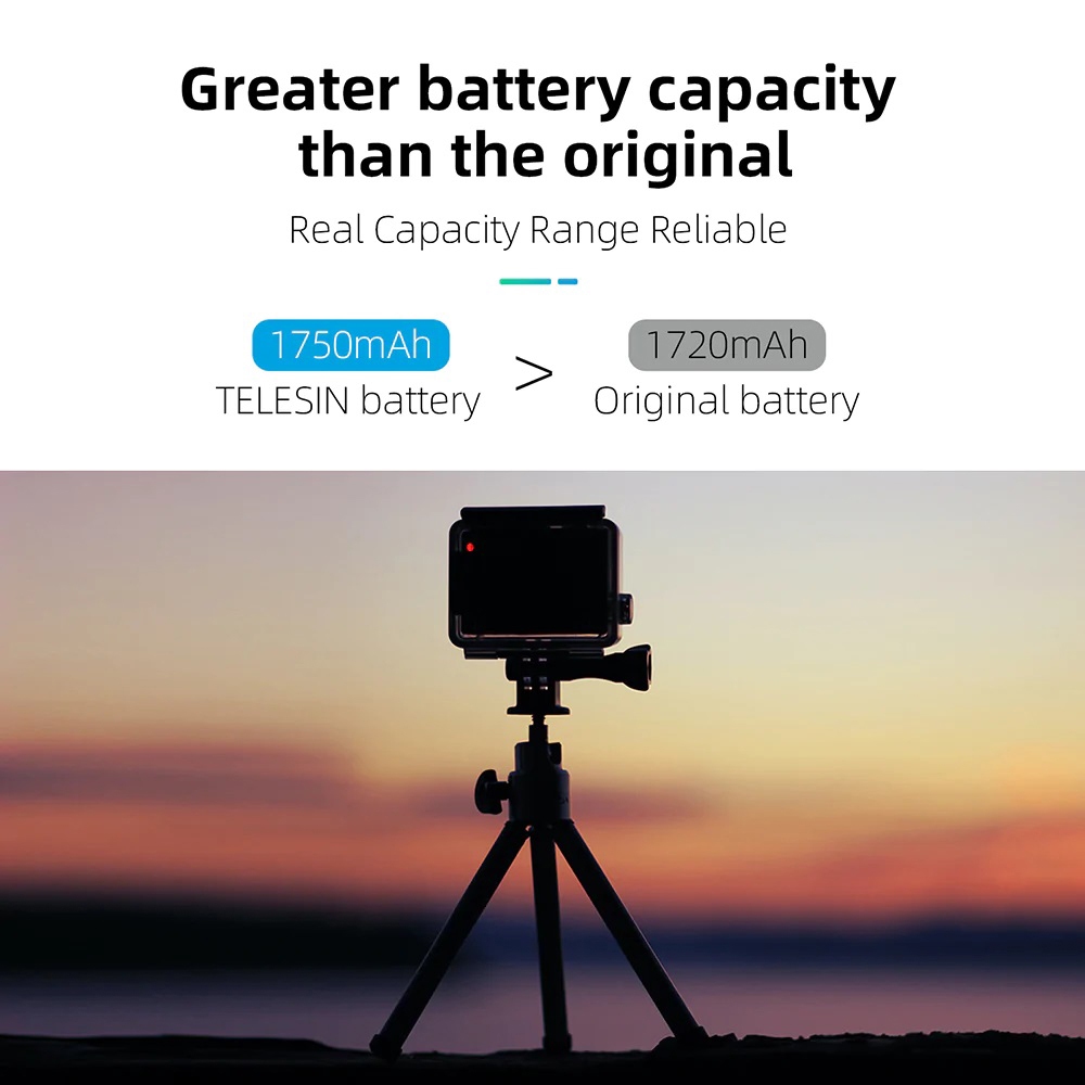GoPro 12 / 11 / 10 / 9 Telesin Battery แบตเตอรี่ โกโปร 10 / 9 แบตกล้อง แบต โกโปร Battery รับประกัน 1 ปี
