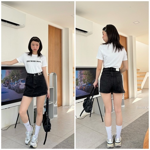 กระโปรงกางเกงยีนส์Bave jeans Code 51320-1