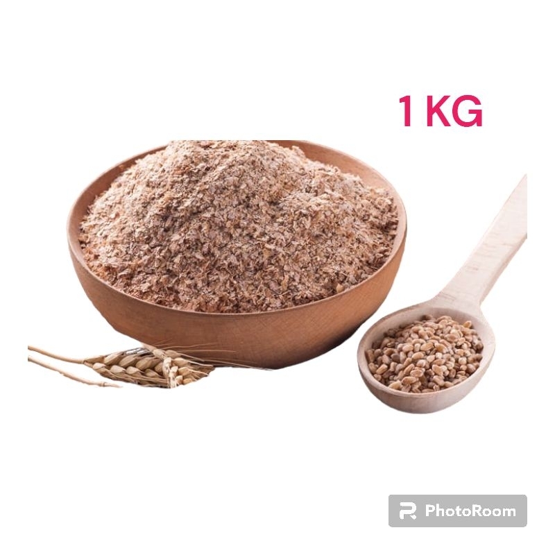 รำข้าวสาลี 1 kg รำสาลี หยาบ 100%ไม่ผสม สดใหม่สะอาด