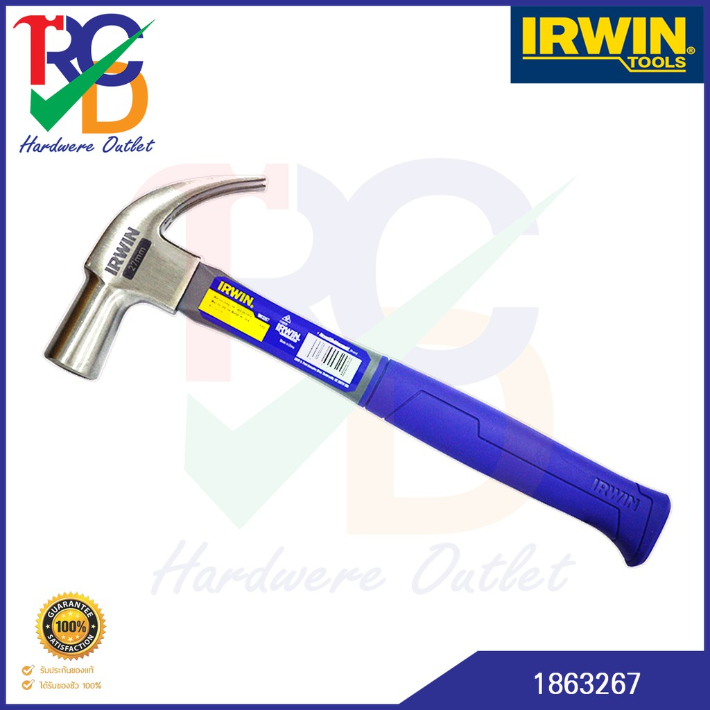IRWIN ค้อนหงอนด้ามไฟเบอร์ ขนาด 16 ออนซ์ Mod.T1863267