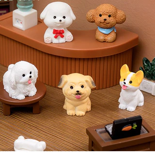 น้องหมาตัวเล็ก V.4(ราคา/1ชิ้น) ตุ๊กตาแต่งสวน จัดสวนถาด ไม้ดัด โมเดล ตกแต่งบ้าน ของสะสม พร็อพถ่ายรูป