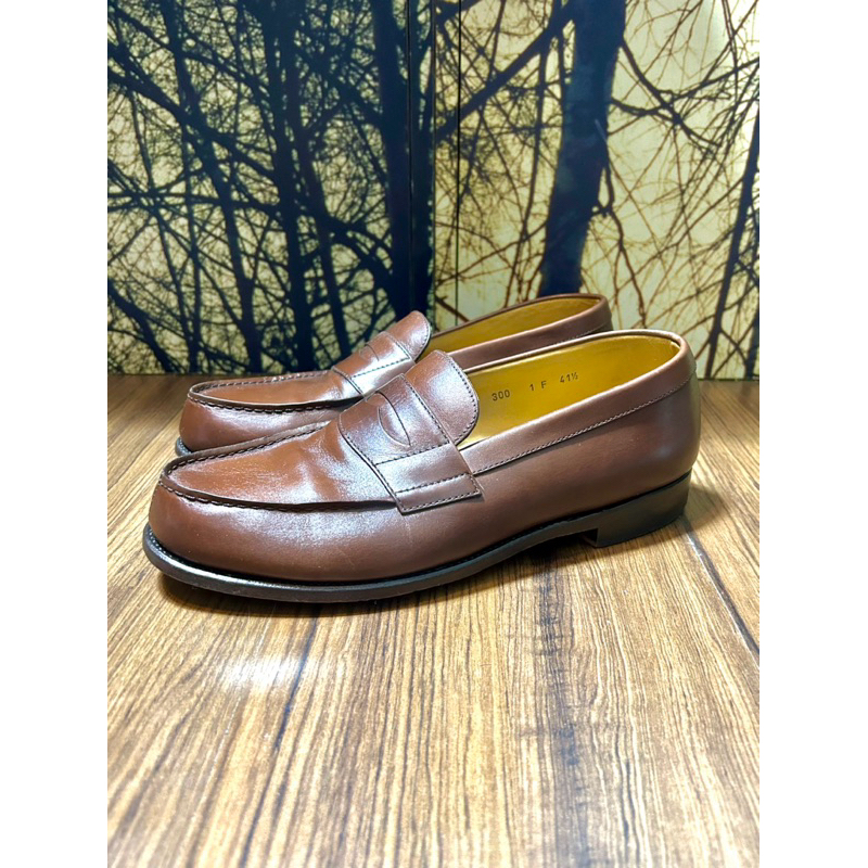 armagnac calfskin penny loafer loding shoes from France