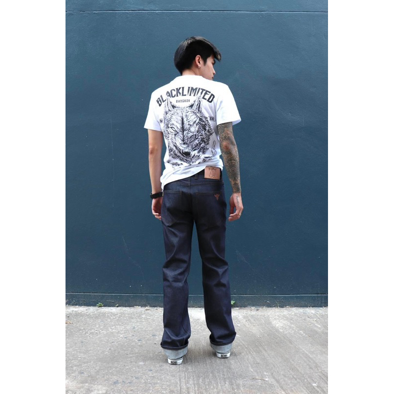 𝐁𝐈𝐆 𝐁𝐔𝐋𝐋 𝐃𝐄𝐍𝐈𝐌 𝐋𝐨𝐭 𝐊𝐀𝐈𝐇𝐀𝐑𝐀 𝟏𝟒 𝐨𝐳 𝐋𝐈𝐌𝐈𝐓𝐄𝐃 ผ้าญี่ปุ่นผสมผ้ายืดริมขาว กางเกงยีนส์ผู้ชายทรงกระบอกตรง ลิขสิทธิ์แท้ แถมถุงผ้า - รูปที่ 4