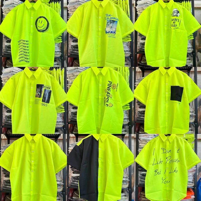 เสื้อเชิ้ตนีออนสะท้อนแสง