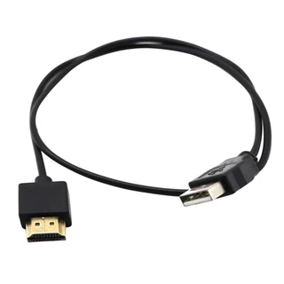 USB 2.0 Male to HDMI Male Converter ไฟเลียง Charging Cable 52cm