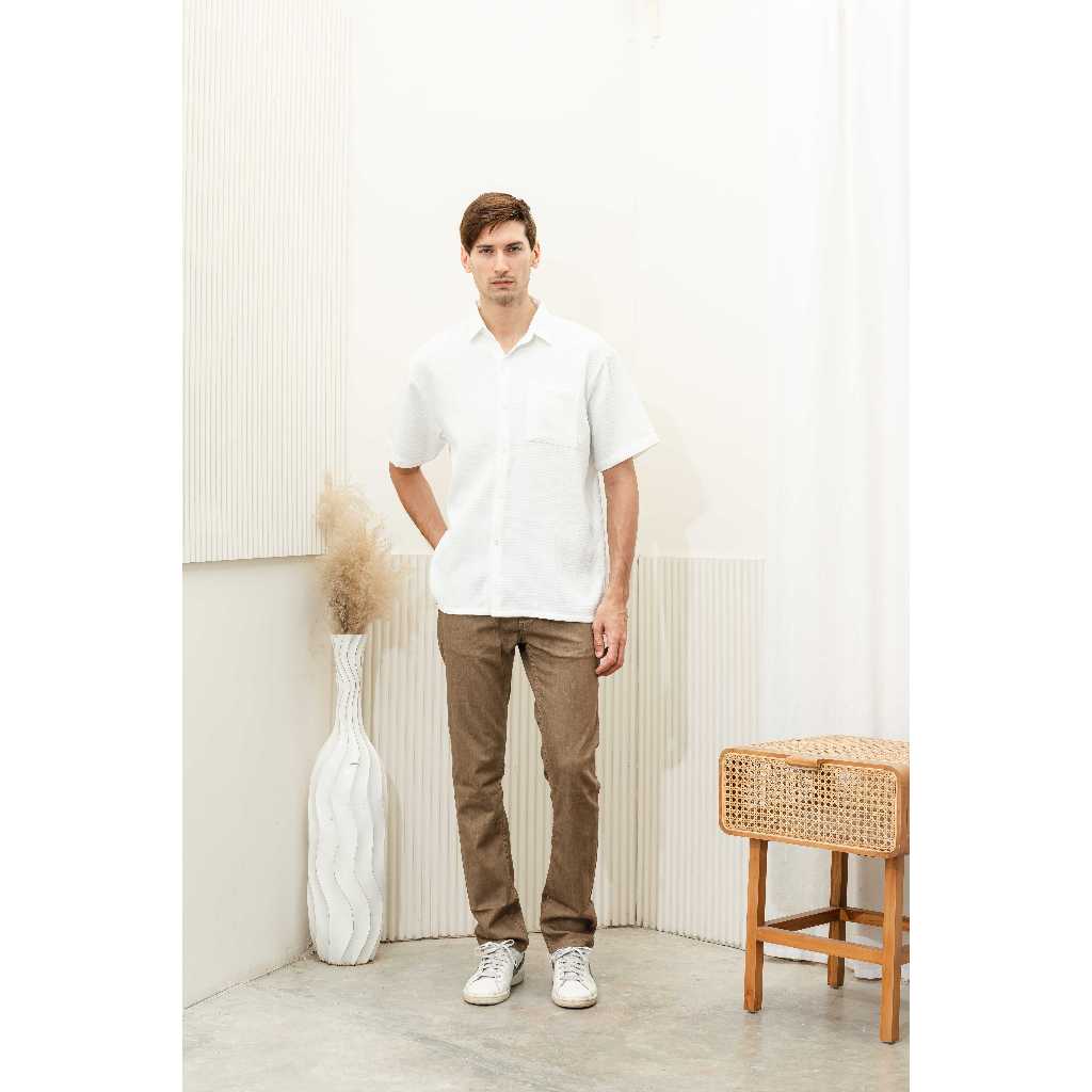 Henry Como Jorge Brown กางเกงขายาวผู้ชายกระบอกเล็ก